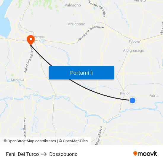 Fenil Del Turco to Dossobuono map