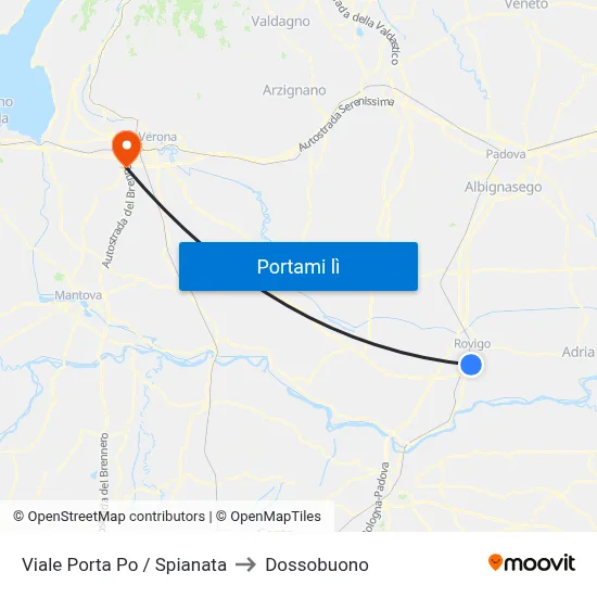 Viale Porta Po / Spianata to Dossobuono map
