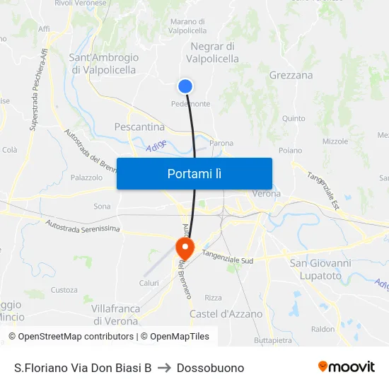 S.Floriano Via Don Biasi B to Dossobuono map