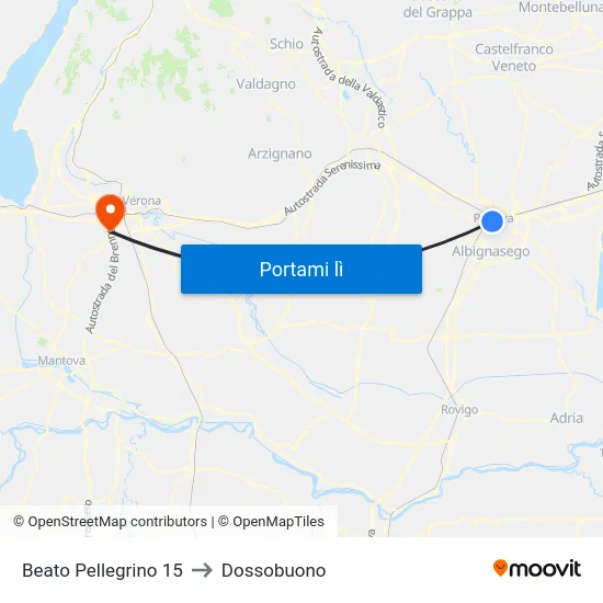 Beato Pellegrino 15 to Dossobuono map