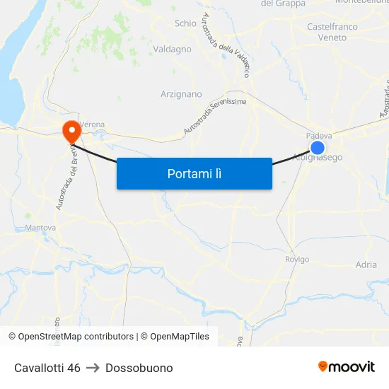 Cavallotti 46 to Dossobuono map