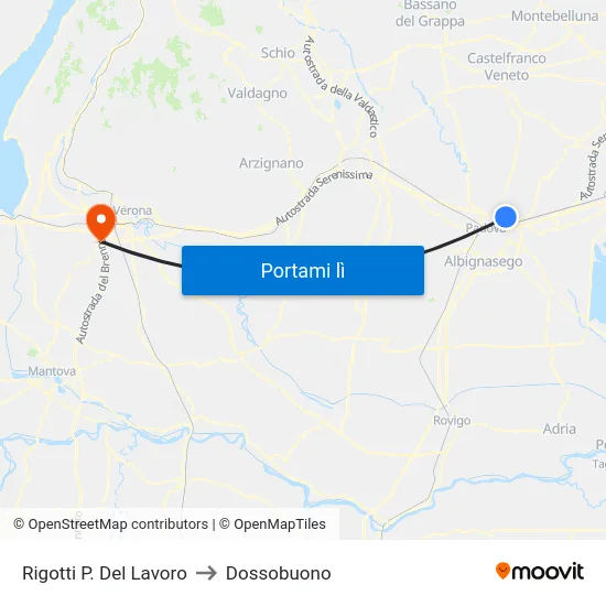 Rigotti P. Del Lavoro to Dossobuono map