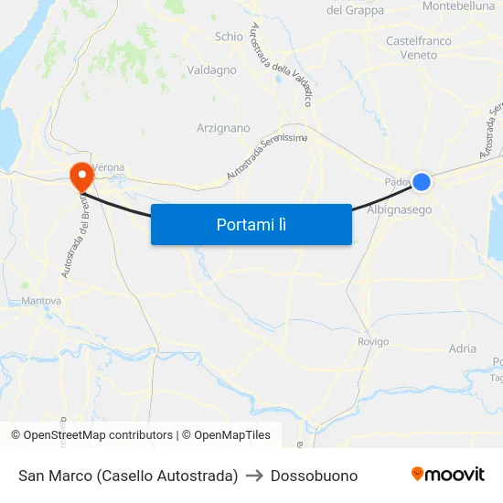 San Marco (Casello Autostrada) to Dossobuono map