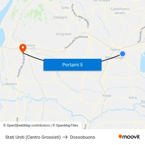 Stati Uniti (Centro Grossisti) to Dossobuono map