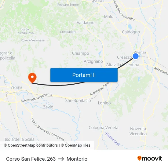 Corso San Felice, 263 to Montorio map