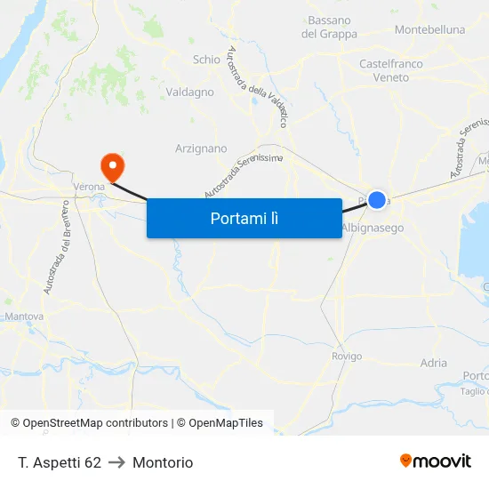 T. Aspetti 62 to Montorio map