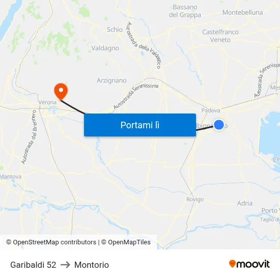 Garibaldi 52 to Montorio map