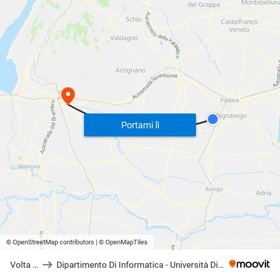 Volta 31 to Dipartimento Di Informatica - Università Di Verona map