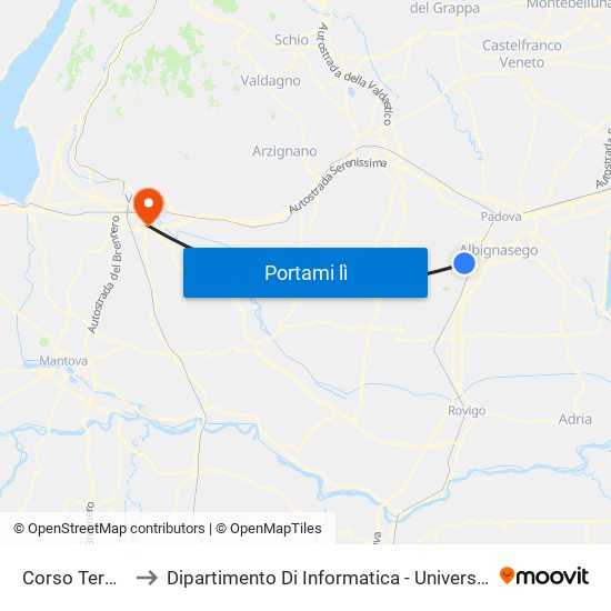 Corso Terme 49 to Dipartimento Di Informatica - Università Di Verona map