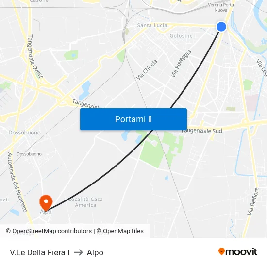 V.Le Della Fiera I to Alpo map