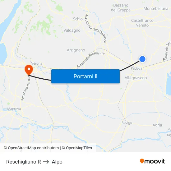 Reschigliano R to Alpo map
