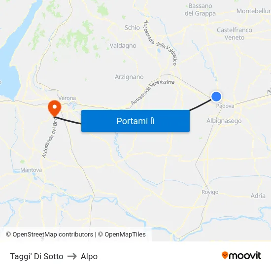 Taggi' Di Sotto to Alpo map