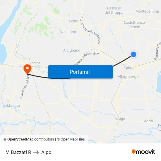V. Bazzati R to Alpo map