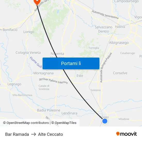 Bar Ramada to Alte Ceccato map