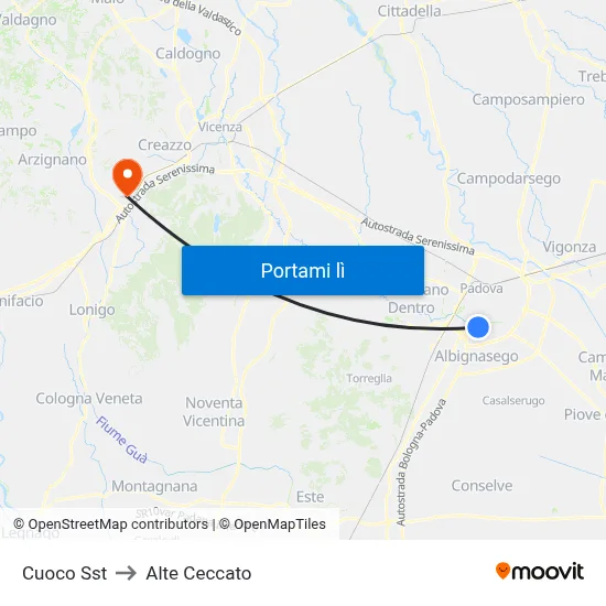 Cuoco Sst to Alte Ceccato map