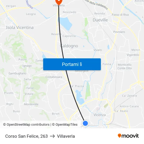 Corso San Felice, 263 to Villaverla map