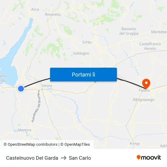 Castelnuovo Del Garda to San Carlo map