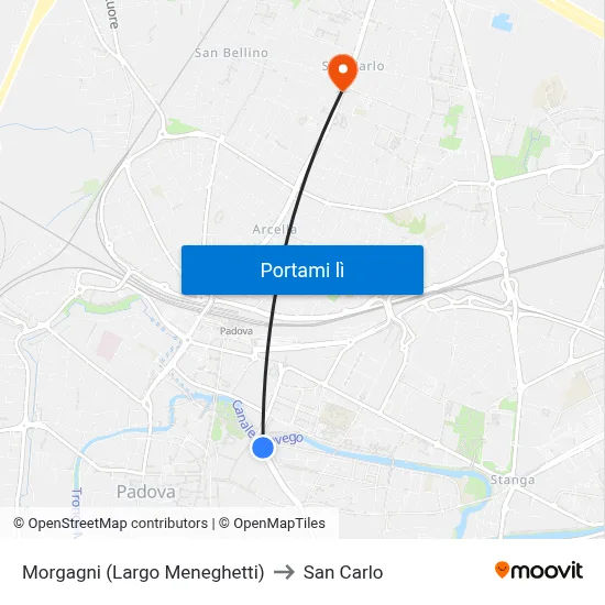 Morgagni (Largo Meneghetti) to San Carlo map