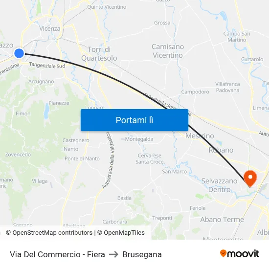 Via Del Commercio - Fiera to Brusegana map