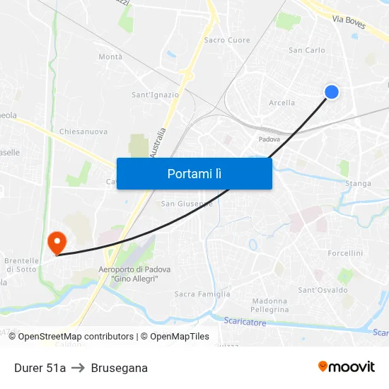 Durer 51a to Brusegana map