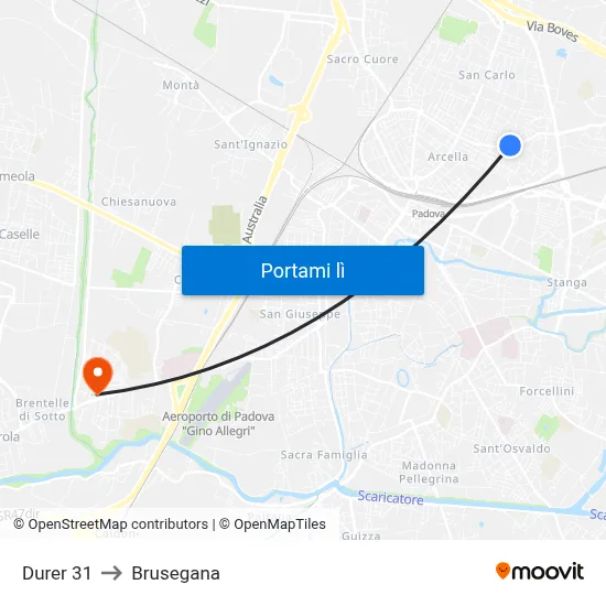 Durer 31 to Brusegana map