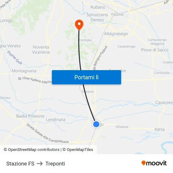 Stazione FS to Treponti map