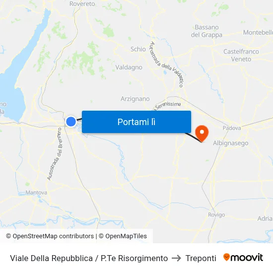 Viale Della Repubblica / P.Te Risorgimento to Treponti map