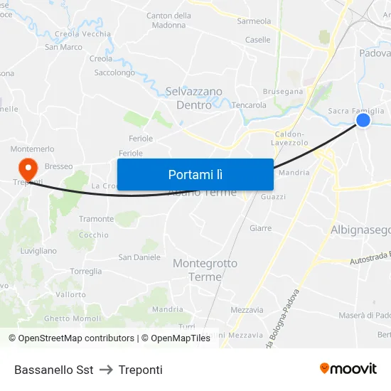 Bassanello Sst to Treponti map