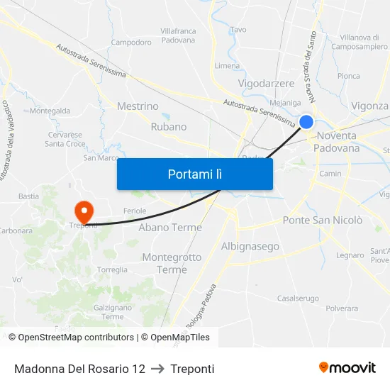 Madonna Del Rosario 12 to Treponti map