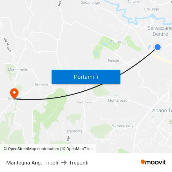Mantegna Ang. Tripoli to Treponti map