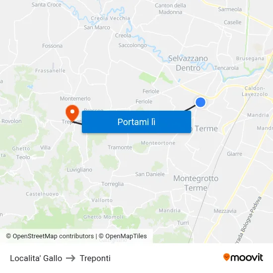 Localita' Gallo to Treponti map