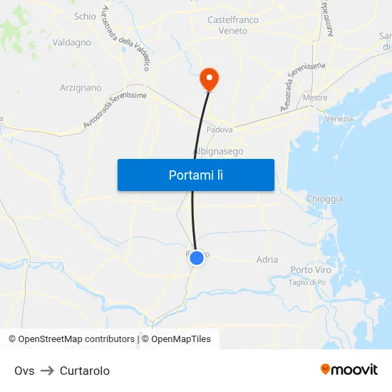 Ovs to Curtarolo map