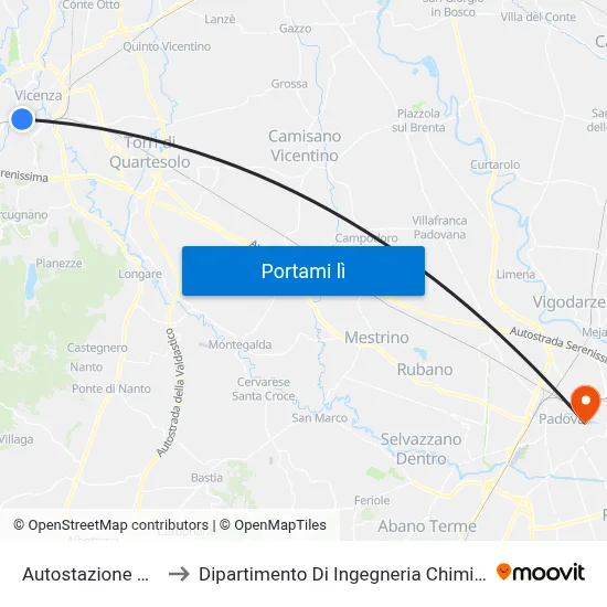 Autostazione Svt to Dipartimento Di Ingegneria Chimica map