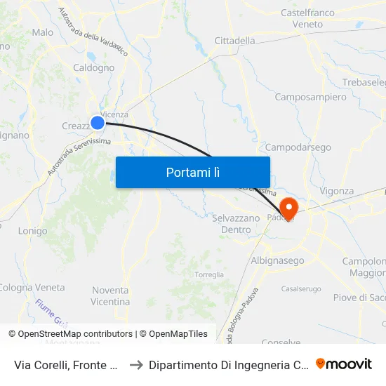 Via Corelli, Fronte Civ.11 to Dipartimento Di Ingegneria Chimica map