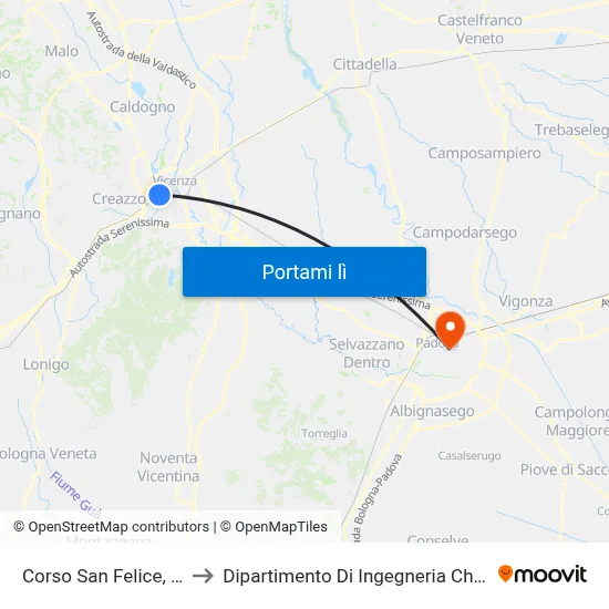 Corso San Felice, 263 to Dipartimento Di Ingegneria Chimica map