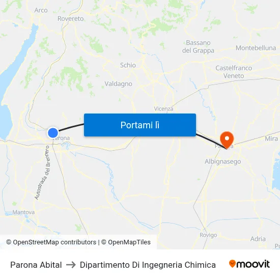 Parona Abital to Dipartimento Di Ingegneria Chimica map