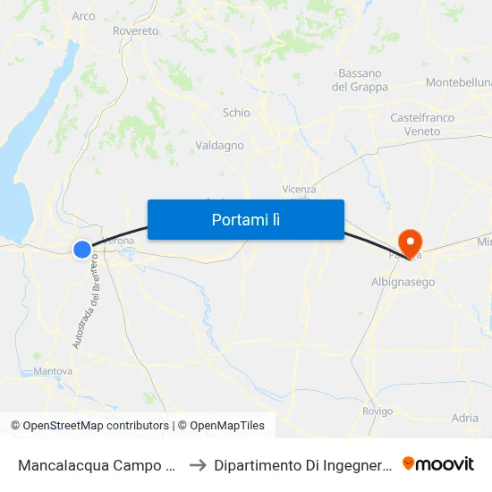 Mancalacqua Campo Sportivo B to Dipartimento Di Ingegneria Chimica map