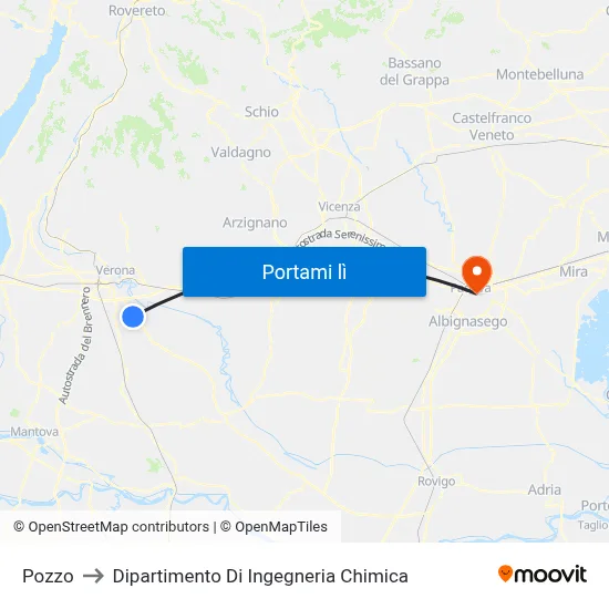 Pozzo to Dipartimento Di Ingegneria Chimica map