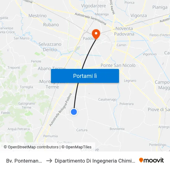 Bv. Pontemanco to Dipartimento Di Ingegneria Chimica map
