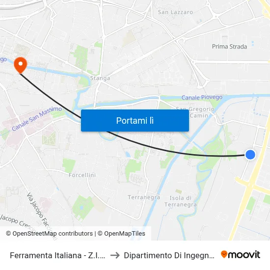 Ferramenta Italiana - Z.I. Via Uruguay to Dipartimento Di Ingegneria Chimica map