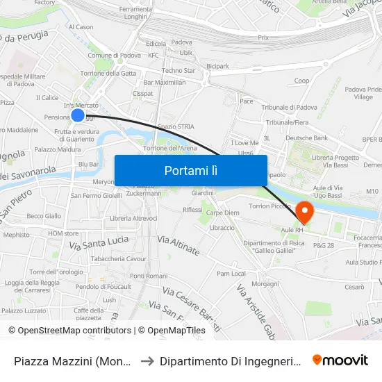 Piazza Mazzini (Monumento) to Dipartimento Di Ingegneria Chimica map