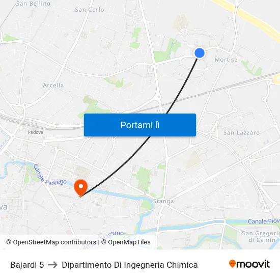 Bajardi 5 to Dipartimento Di Ingegneria Chimica map
