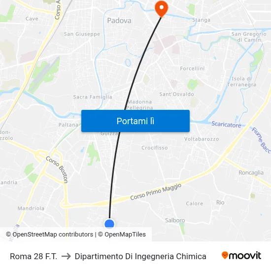 Roma 28  F.T. to Dipartimento Di Ingegneria Chimica map
