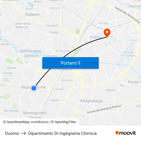 Duomo to Dipartimento Di Ingegneria Chimica map