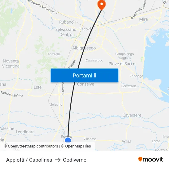 Appiotti / Capolinea to Codiverno map