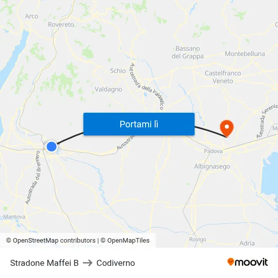 Stradone Maffei B to Codiverno map