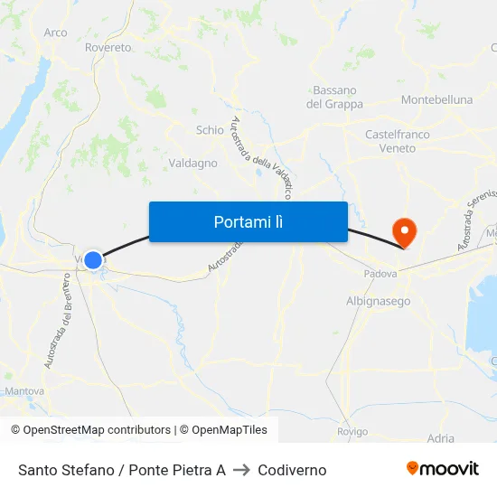 Santo Stefano / Ponte Pietra A to Codiverno map