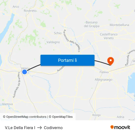 V.Le Della Fiera I to Codiverno map