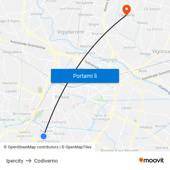 Ipercity to Codiverno map