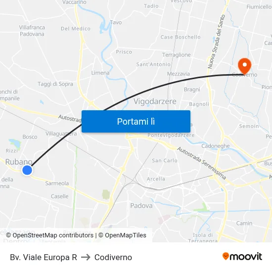 Bv. Viale Europa R to Codiverno map